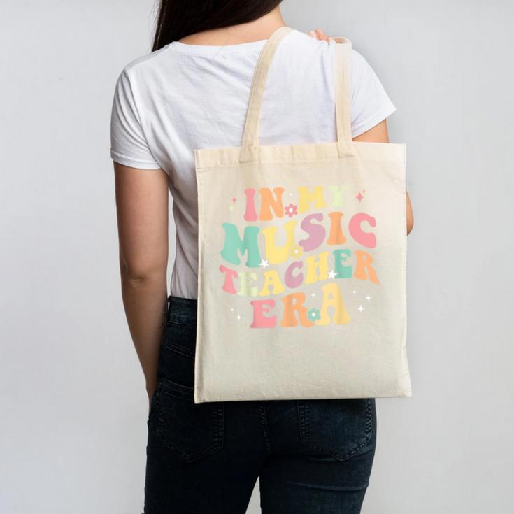 In My Music Teacher Era Retro Back To School Musician Band Men Women Canvas Tote Bag
