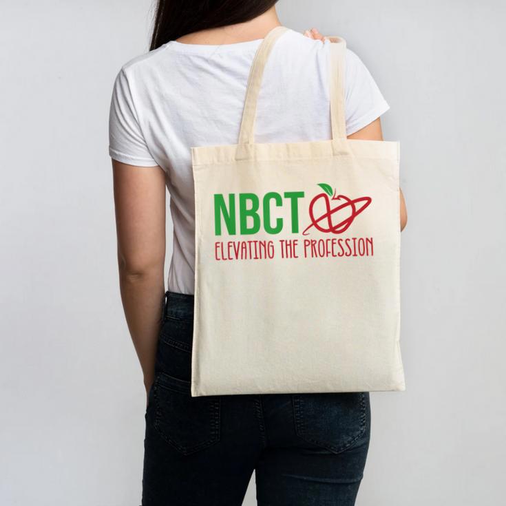 National Board Certified Teacher Minimalist Apple T-Shirt For Men Women Canvas Tote Bag