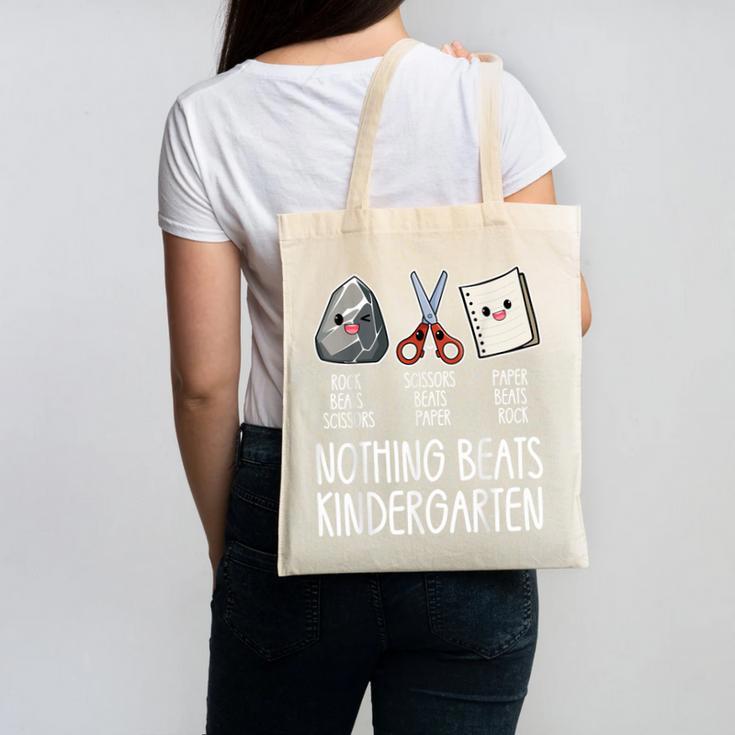 Nothing Beats Kindergarten Back To School Kid Teacher Canvas Tote Bag