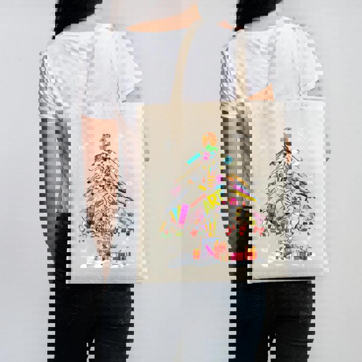 Paintbrush Christmas Tree Decor Xmas For Artist Art Teacher For Men Women Canvas Tote Bag