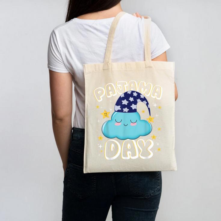Pajama Day School Spirit Week Fun Cloud Teacher Student Canvas Tote Bag