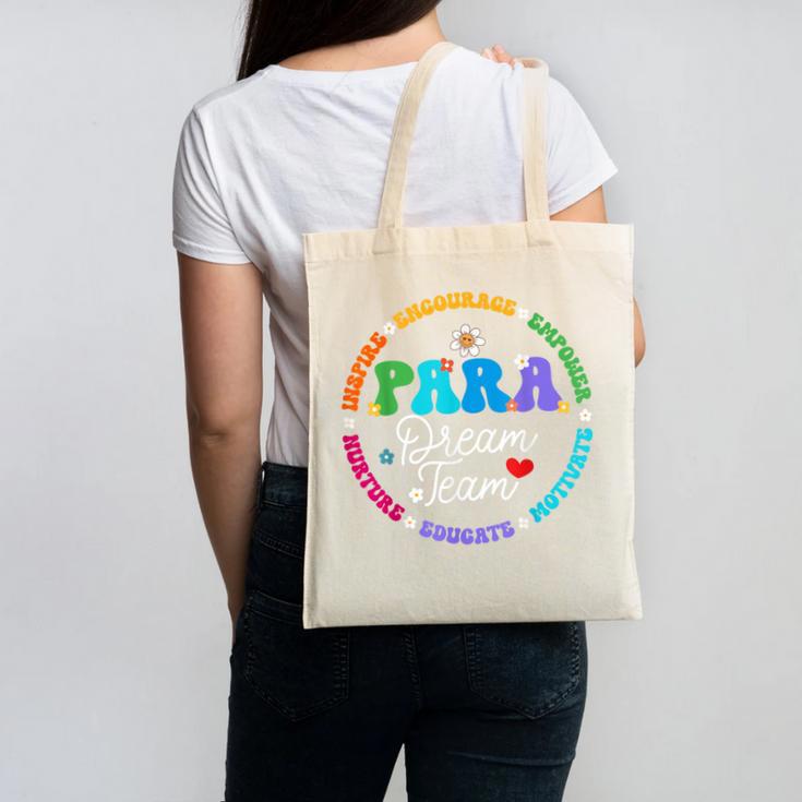 PARA Dream Team Teacher Paraprofessional Paraeducator Canvas Tote Bag