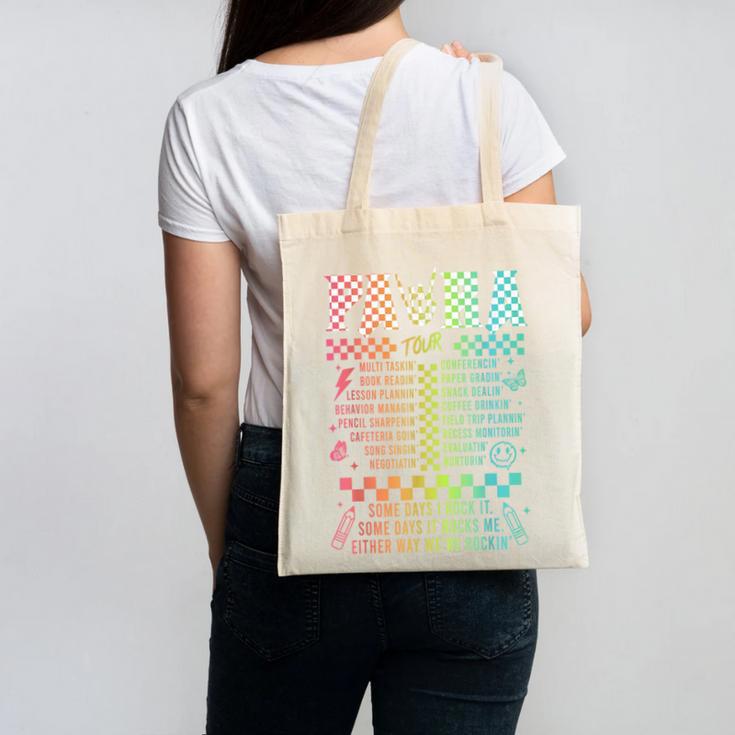 Para Tour Paraprofessional Squad Rock Teacher Back To School Canvas Tote Bag