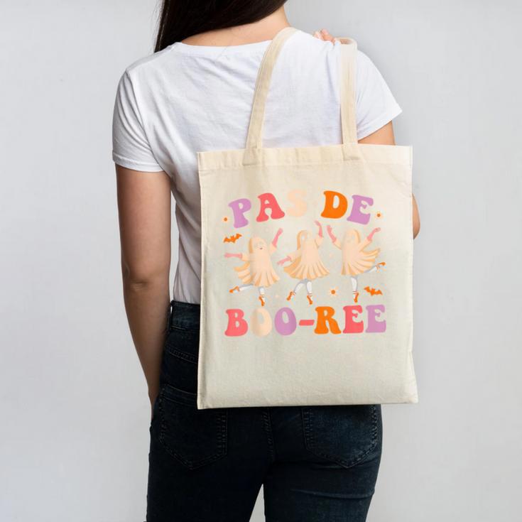 Pas De BOO-Rée Ballet Ghost Dancer Dance Teacher Halloween Canvas Tote Bag