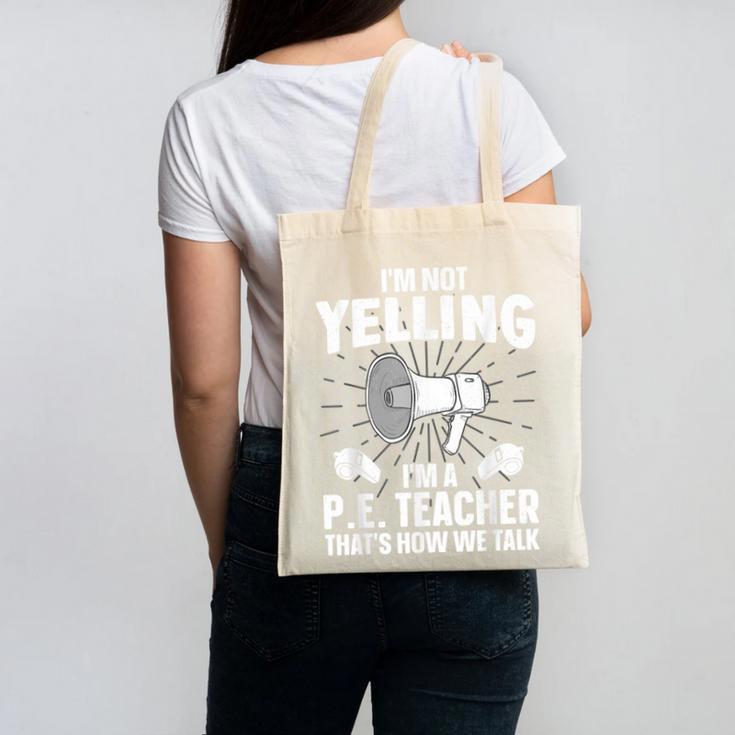 PE Teacher Art For Men Women Gym Teacher Physical Education Canvas Tote Bag