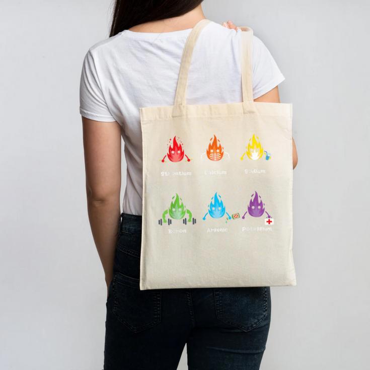 Periodic Elements Chemistry Lovers Science Teacher Canvas Tote Bag