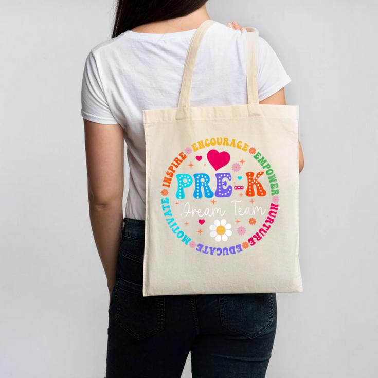 Pre K Dream Team Back To School Boys First Day Teacher Canvas Tote Bag