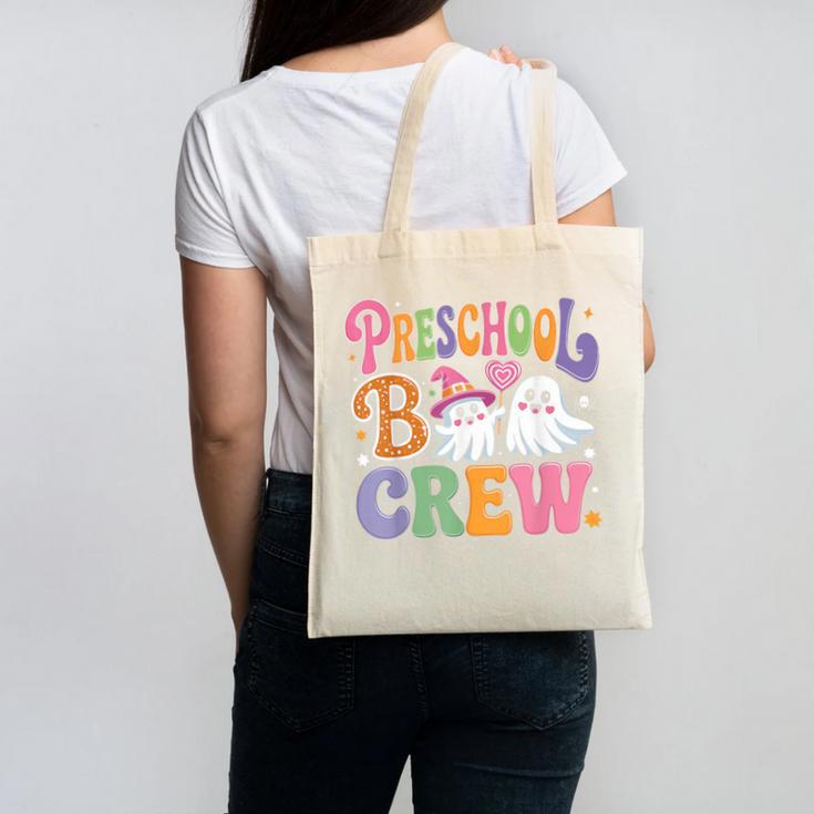 Preschool Boo Crew Preschool Teacher Student Halloween Canvas Tote Bag