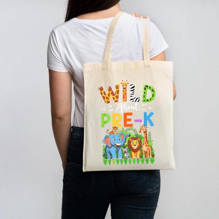Preschool Teacher Kids Back To School Wild About Pre-K Canvas Tote Bag