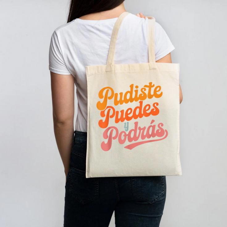 Pudiste Puedes Podras Maestra Spanish Teacher Canvas Tote Bag