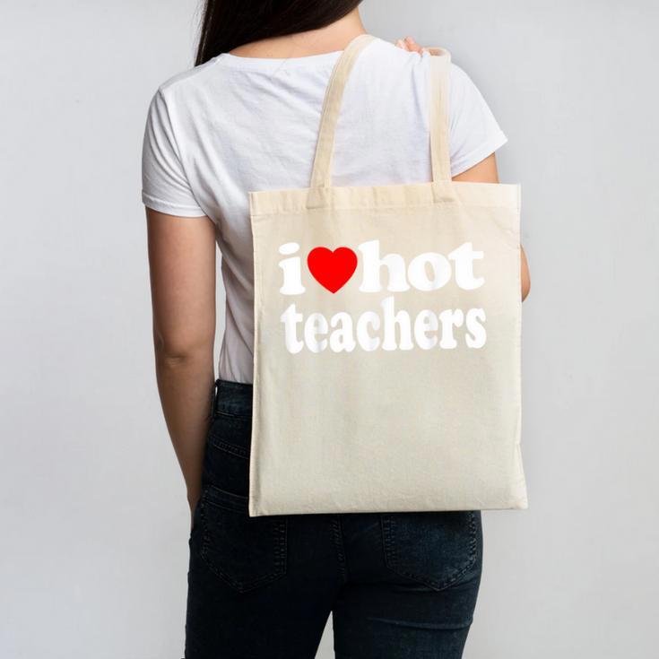 Retro I Love Hot Teachers Vintage I Heart Hot Teacher Men Women Girls Kids Canvas Tote Bag