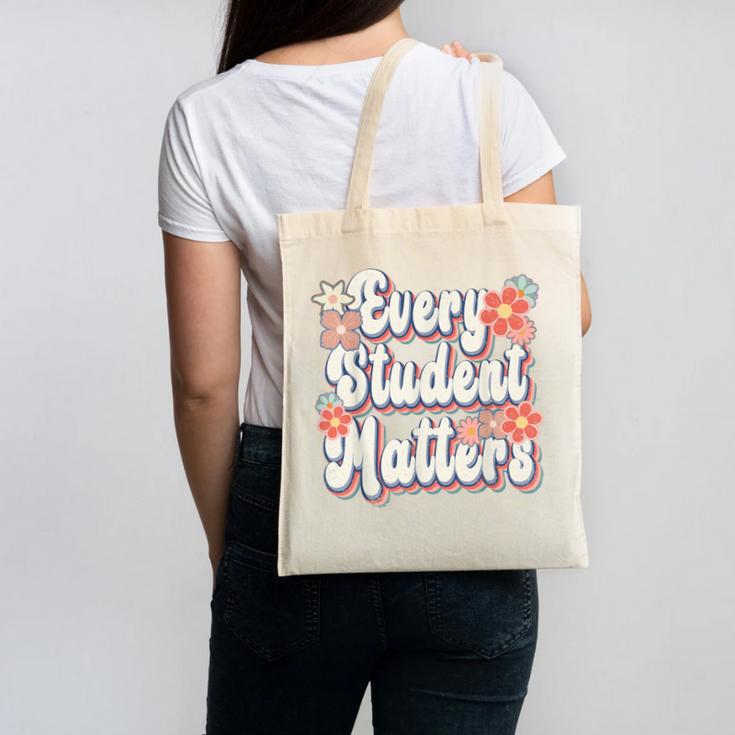 Retro Vintage Every Student Matters Teacher Paraprofessional Canvas Tote Bag