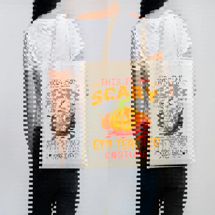 This Is My Scary Gym Teacher Costume Pumpkin Halloween Men Women Canvas Tote Bag