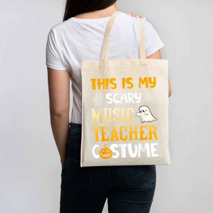 This Is My Scary Music Teacher Halloween Costumes Pajama Canvas Tote Bag