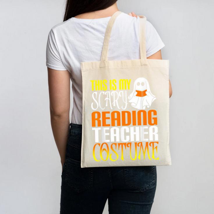 This Is My Scary Reading Teacher Costume Halloween School Canvas Tote Bag