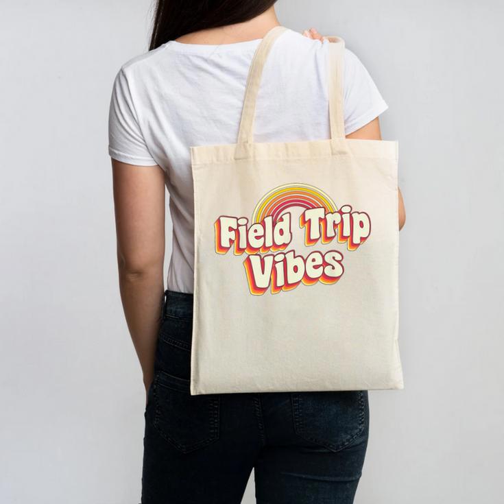 School Bus Trip Vibes Students Teachers Students Field Trip For Men Women Kids Canvas Tote Bag