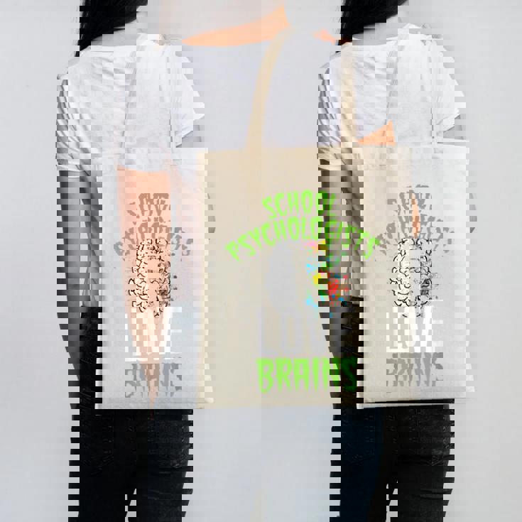 School Psychologists Love Brains Halloween Teacher Counselor Canvas Tote Bag