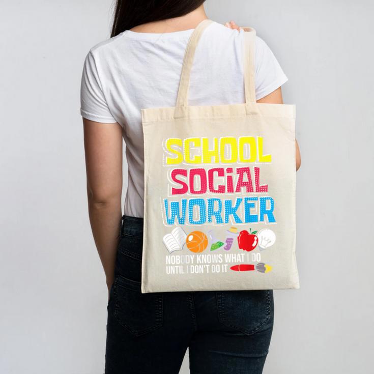 School Social Worker Teacher Caseworker Public Servant LSW Canvas Tote Bag