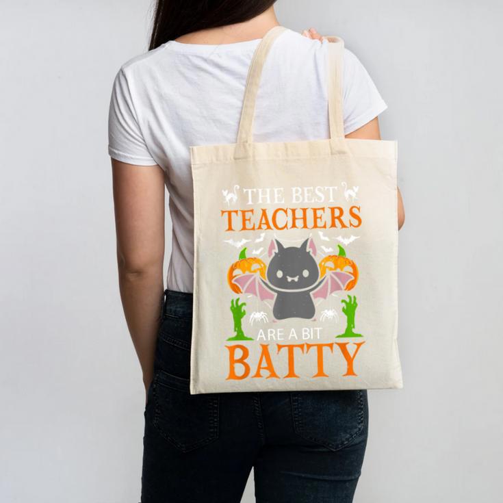 School Teacher A Bit Batty Teaching Bat Halloween Costume Canvas Tote Bag