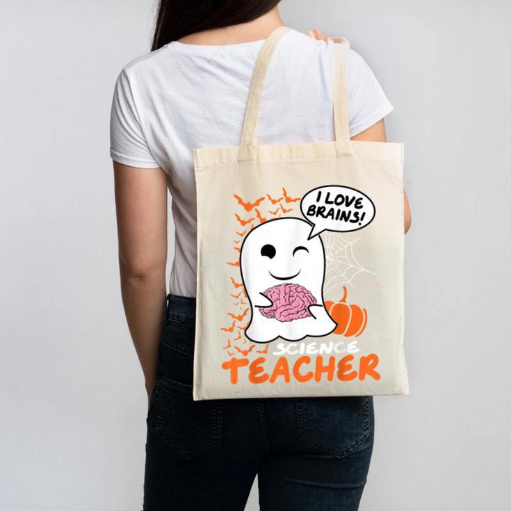 Science Teacher Cute Ghost Halloween Teacher Men Women Canvas Tote Bag
