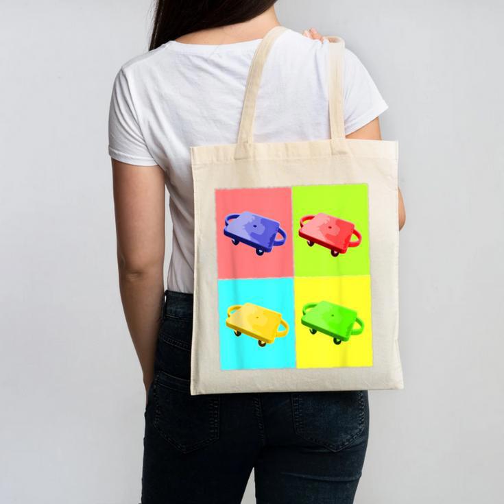 Scooter Physical Education PE Gym Teacher Canvas Tote Bag