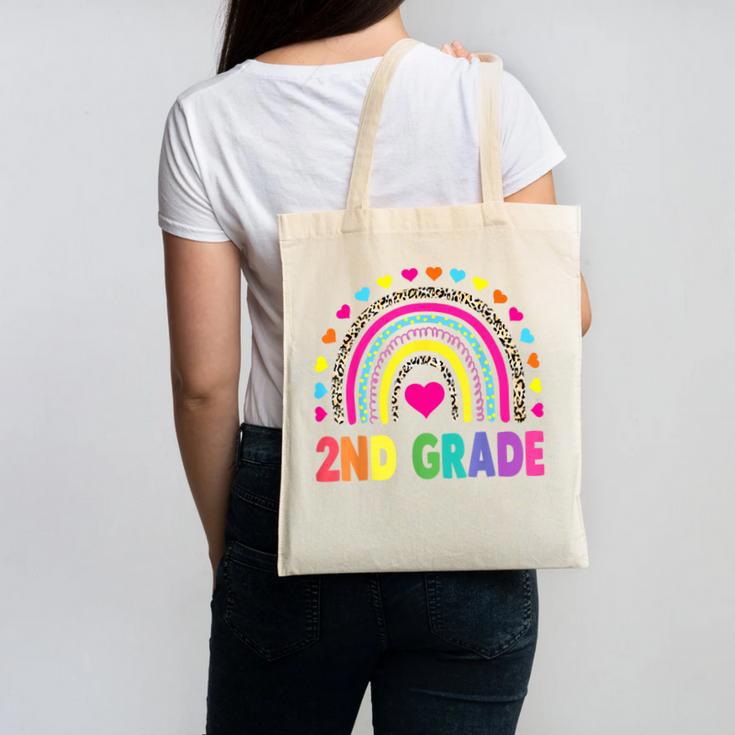 Second Grade Rainbow Girls Boys Teacher Team 2nd Grade Squad Canvas Tote Bag