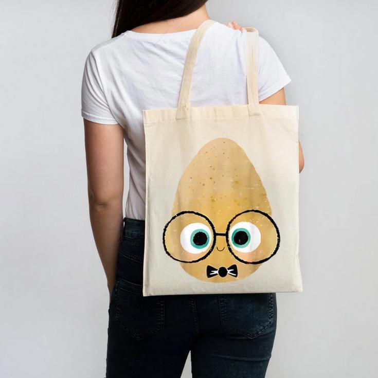 The Smart Seed Good Egg Teacher Halloween Costume Food Group Canvas Tote Bag