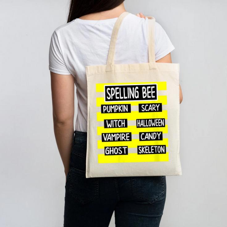 Spelling Bee Pun Halloween Costume For Teachers Canvas Tote Bag