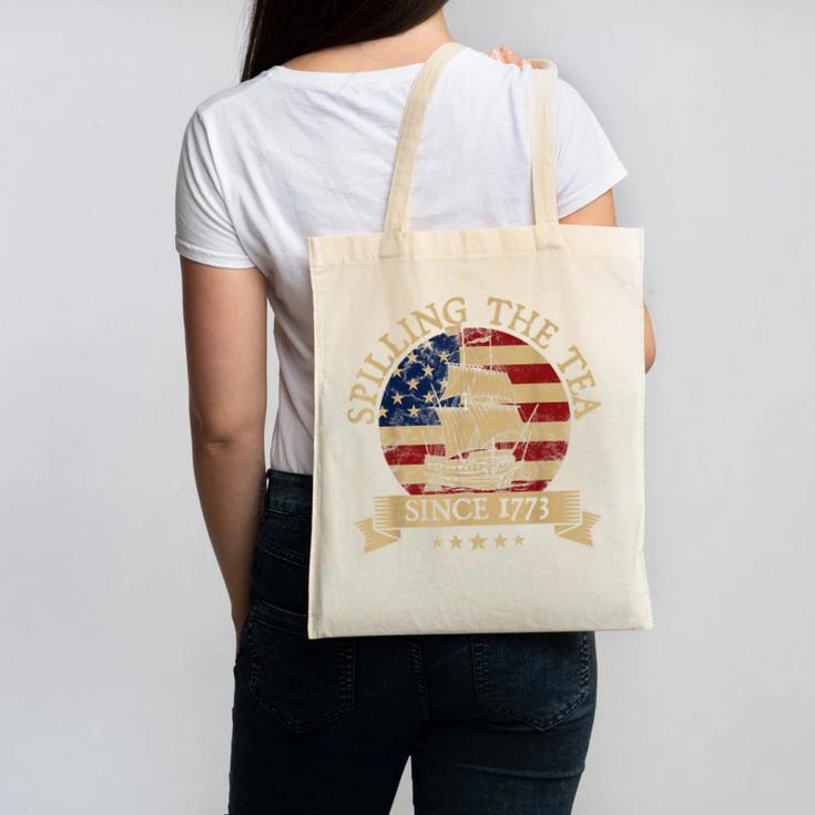 Spilling The Tea Since 1773 Vintage Us History Teacher Canvas Tote Bag