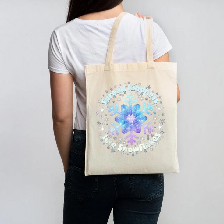 Spread Kindness Like Snowflakes Christmas Teacher Unity Day Canvas Tote Bag