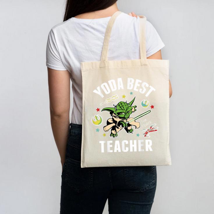 Star Wars Yoda Best Teacher Icons Canvas Tote Bag