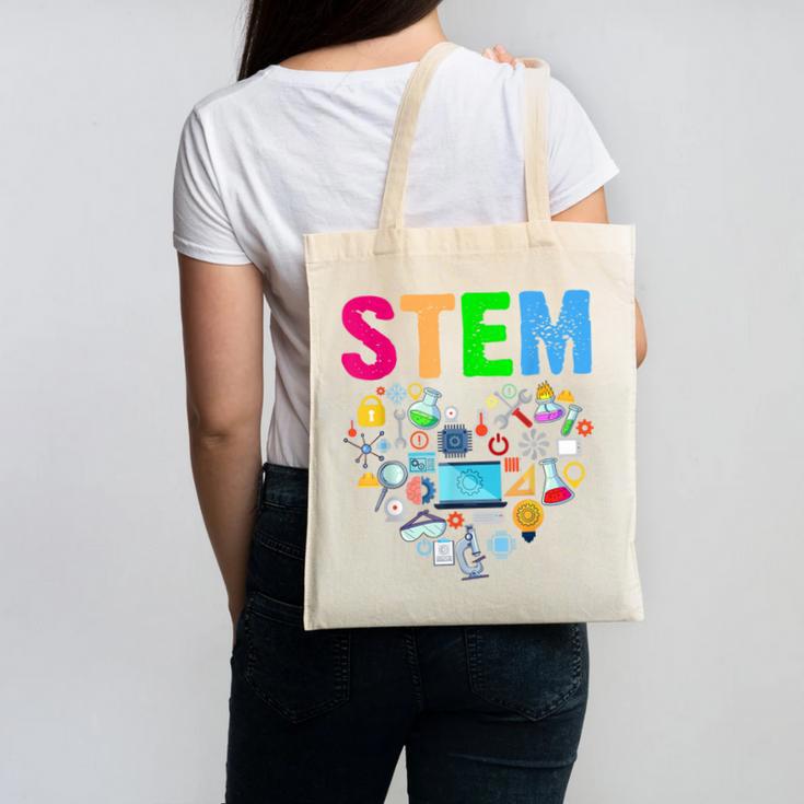 STEM Science Technology Engineering Math Teacher Canvas Tote Bag