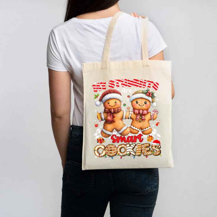 My Student Are Smart Cookies Pjs Christmas Xmas Teacher Canvas Tote Bag