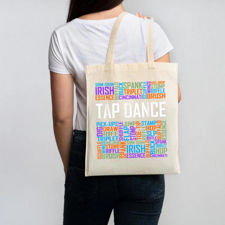 Tap Dance Words Lover Tap Dancer Dancing Teacher Canvas Tote Bag