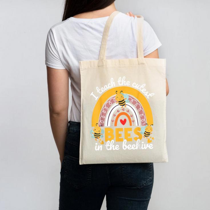 I Teach The Cutest Bees In The Beehive Teachers Day Canvas Tote Bag