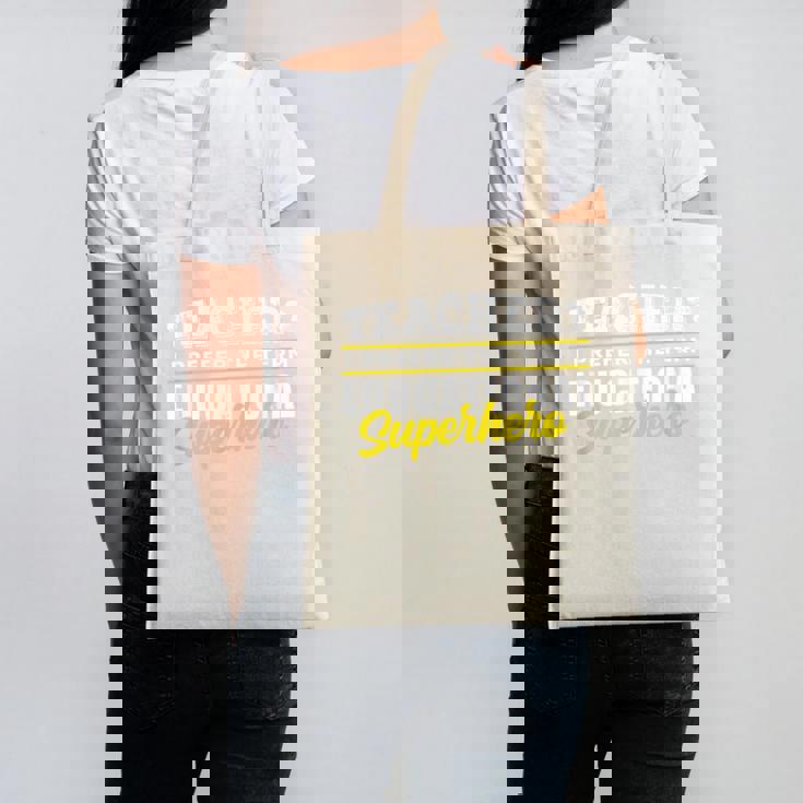 Teacher Educational Superhero School Teachers Canvas Tote Bag