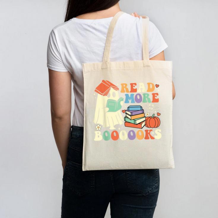 Teacher Halloween Cute Booooks Ghost Read More Books Canvas Tote Bag