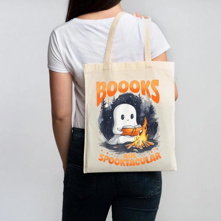 Teacher Halloween Ghost Reading Book Animal Boooks Are Canvas Tote Bag