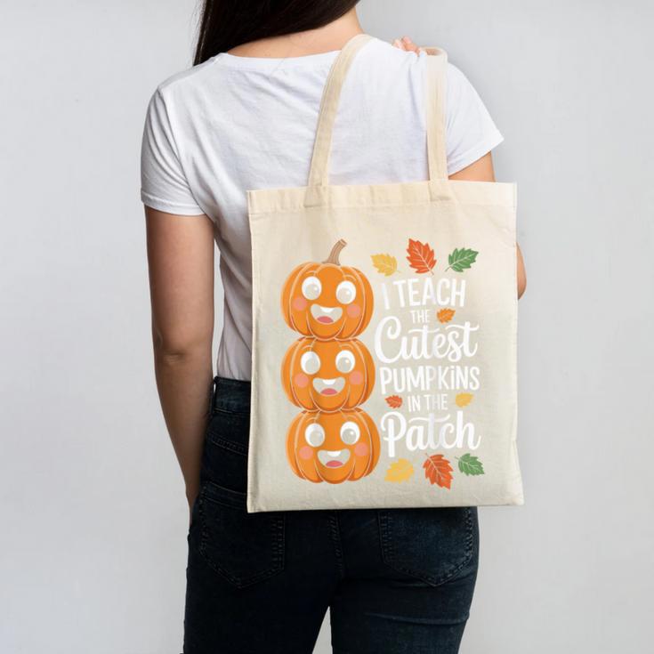 Teacher Halloween Tshirts I Teach The Cutest Pumpkins Canvas Tote Bag