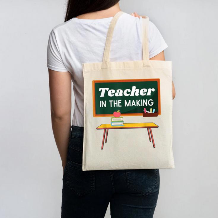 Teacher In The Making Future Teacher Kids Back To School Canvas Tote Bag