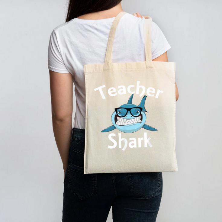 Teacher Shark Teacher For Men Women Canvas Tote Bag