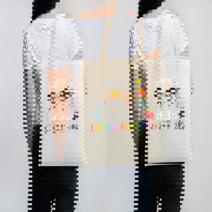 Teacher Shirt I Love My Job For All The Little Reasons Canvas Tote Bag