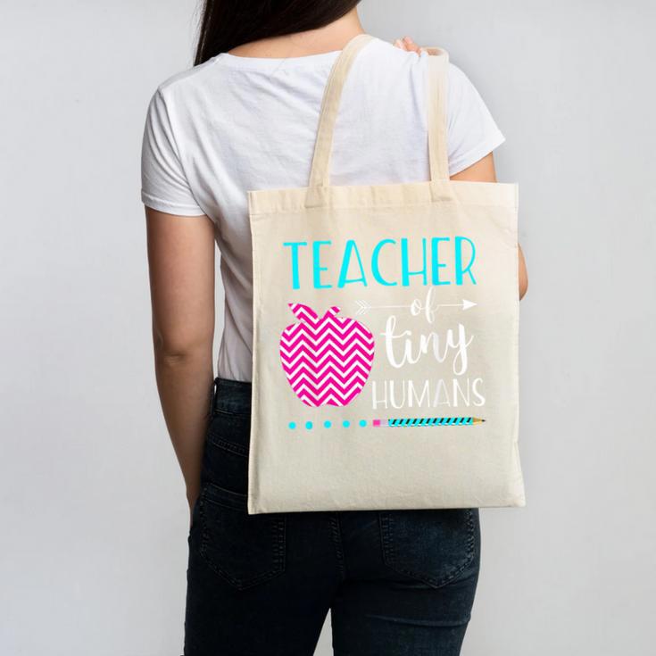 Teacher Of Tiny Humans Preschool Pre K Kindergarten Teacher Canvas Tote Bag