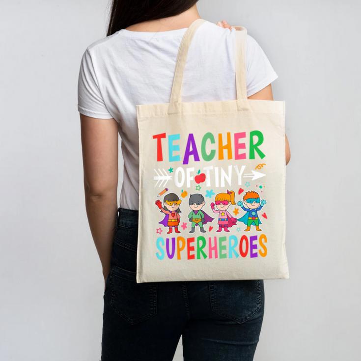 Teacher Of Tiny Superheroes Canvas Tote Bag