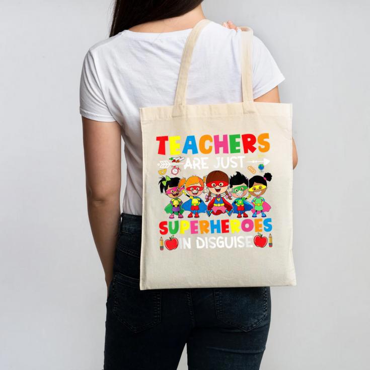 Teachers Are Just Superheroes In Disguise Back To School Canvas Tote Bag