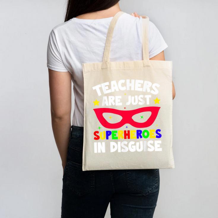 Teachers Are Just Superheroes In Disguise School Canvas Tote Bag