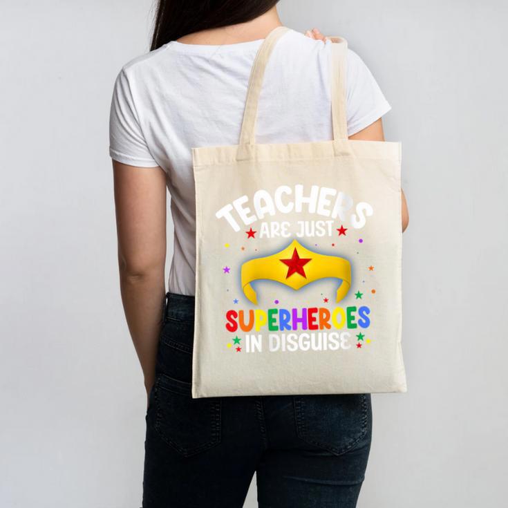 Teachers Are Just Superheroes In Disguise School Women Men Canvas Tote Bag
