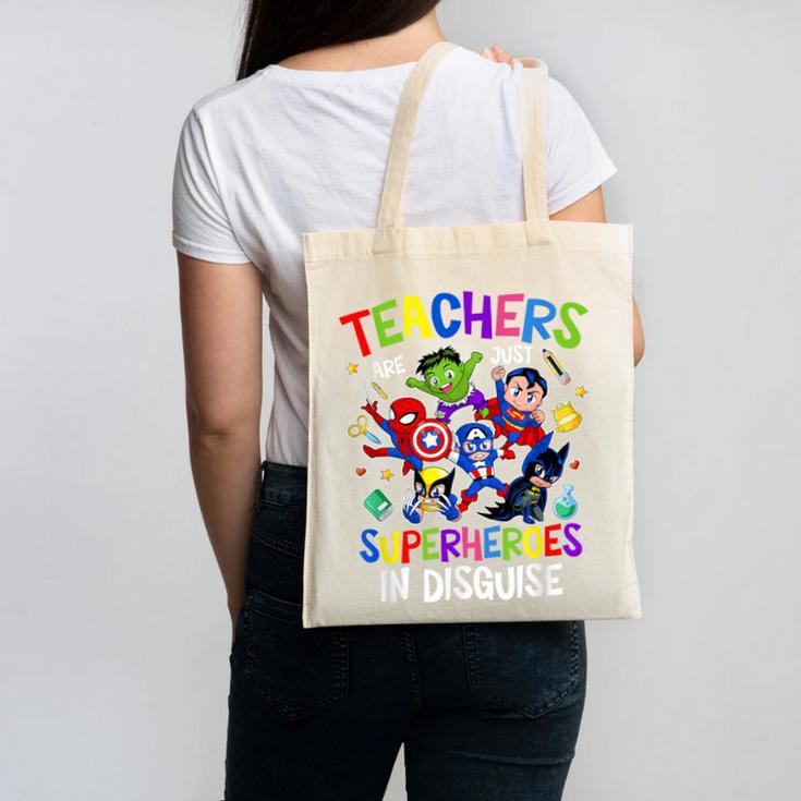 Teachers Are Superheroes Back To School Canvas Tote Bag