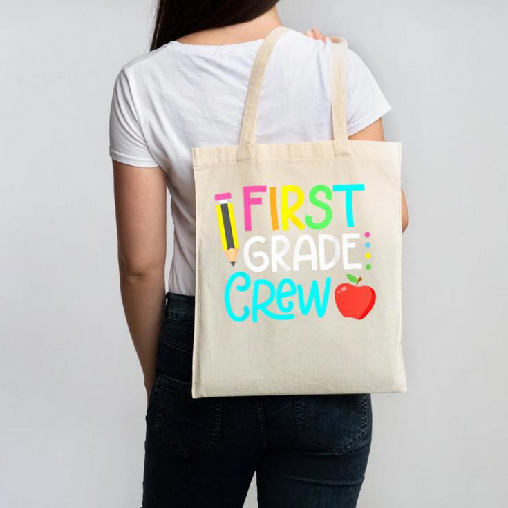 Team 1st Grade Crew Back To School 1st Grade Teacher Kids Canvas Tote Bag