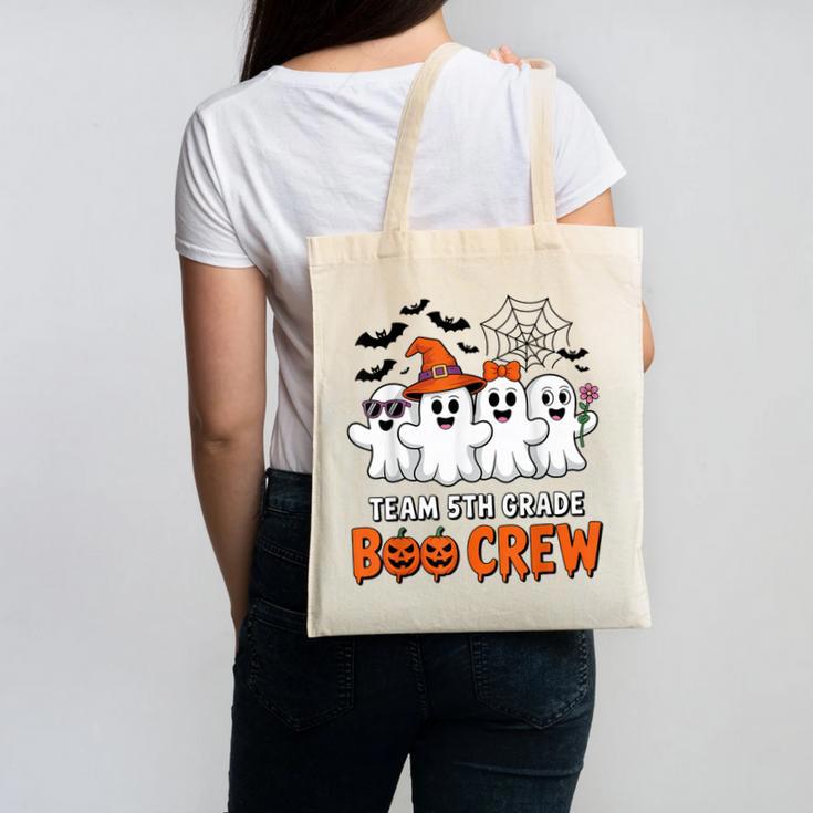 Team 5th Grade Boo Crew Halloween Teacher Student Costume Canvas Tote Bag